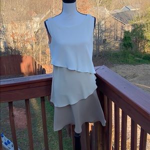 10P 3 Tiered Beige Dress by S.L. fashions 💕